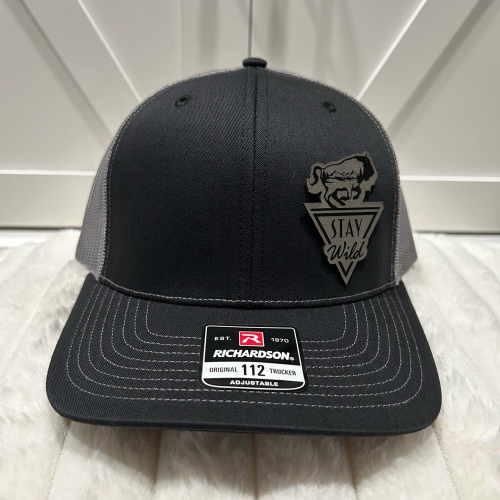 Stay Wild Laser engraved Richardson trucker hat.